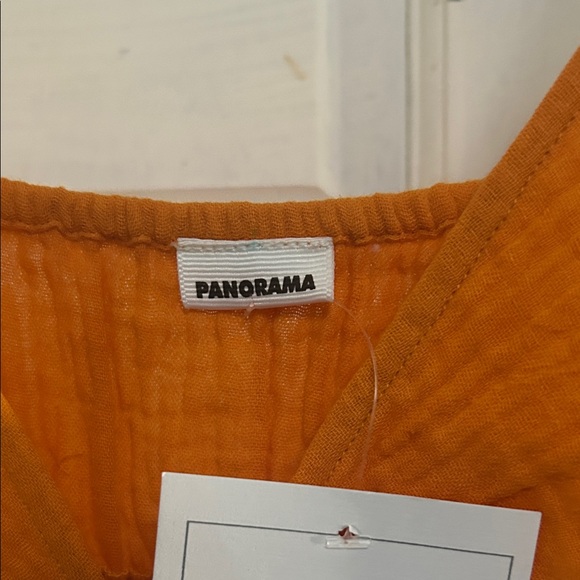 NWT Panorama 💯Cotton Bright Orange Maxi Dress -fits like a Small - see desc - Picture 2 of 3